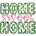 Home Sweet Home Applique Design