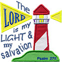 Lighthouse Psalm 27 Applique Design