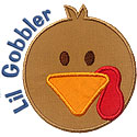 Lil Gobbler Boy Applique Design