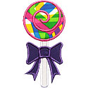 Lollipop Bow Applique Design