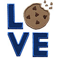 Love Lettering Cookie Applique Design