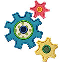 Mechanical Gears Applique Design