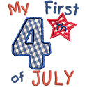 My First Fourth July Applique Design