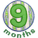 Nine Month Circle Applique Design