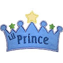 Prince Crown Applique Design
