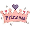 Princess Crown Applique Design