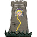 Princess Rapunzel Applique Design