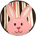 Rabbit Circle Patch Applique Design