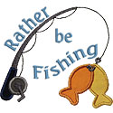 Rather Be Fishing Applique Design