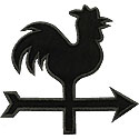 Rooster Weather Vane Applique Design