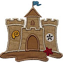 Sand Castle Applique Design