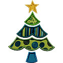 Scalloped Christmas Tree Applique Design