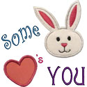 Some Bunny Loves You Applique Design