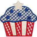 Star Cupcake Applique Design