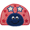 Stars Ladybug Applique Design