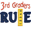 Third Graders Rule Applique Design