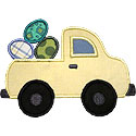 Truck Easter Eggs Applique Design