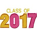 Varsity Class of 2017 Applique Design