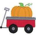 Wagon Pumpkin Applique Design
