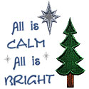 All Is Calm Bright Applique Design