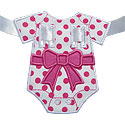 Baby Onsie Bow Banner Piece Applique Design