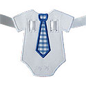 Baby Onsie Necktie Banner Piece Applique Design