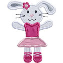 Ballerina Bunny Applique Design