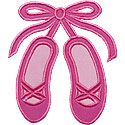 Ballet Slippers Applique Design