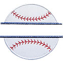 Baseball Name Plate Applique Design