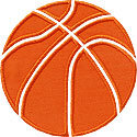 Basketball Pieces Applique Design