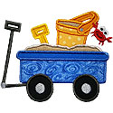 Beach Sand Wagon Applique Design