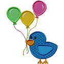 Bird Balloons Applique Design