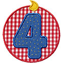 Birthday Number Patch Applique Design