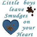 Boy Smudges Heart Applique Design