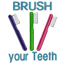 Brush Your Teeth Applique Design