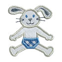 Bunny Rabbit Family Baby Applique Design