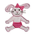 Bunny Rabbit Family Baby Girl Applique Design