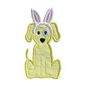 Bunny Rabbit Family Dog Applique Design
