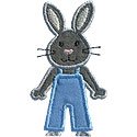 Bunny Rabbit Family Man Applique Design