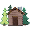 Cabin Woods Applique Design