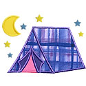 Camping Tent Applique Design