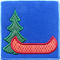 Canoe Woods Patch Applique Design