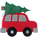 Car Christmas Tree Applique Design