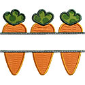 Carrot Name Plate Applique Design