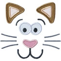 Cat Face Applique Design