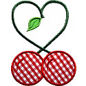Cherry Heart Applique Design