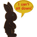 Chocolate Bunny Bite Bottom Applique Design