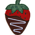 Chocolate Strawberry Applique Design