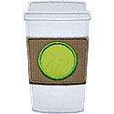 Coffee Cup Applique Design