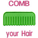 Comb Your Hair Applique Design